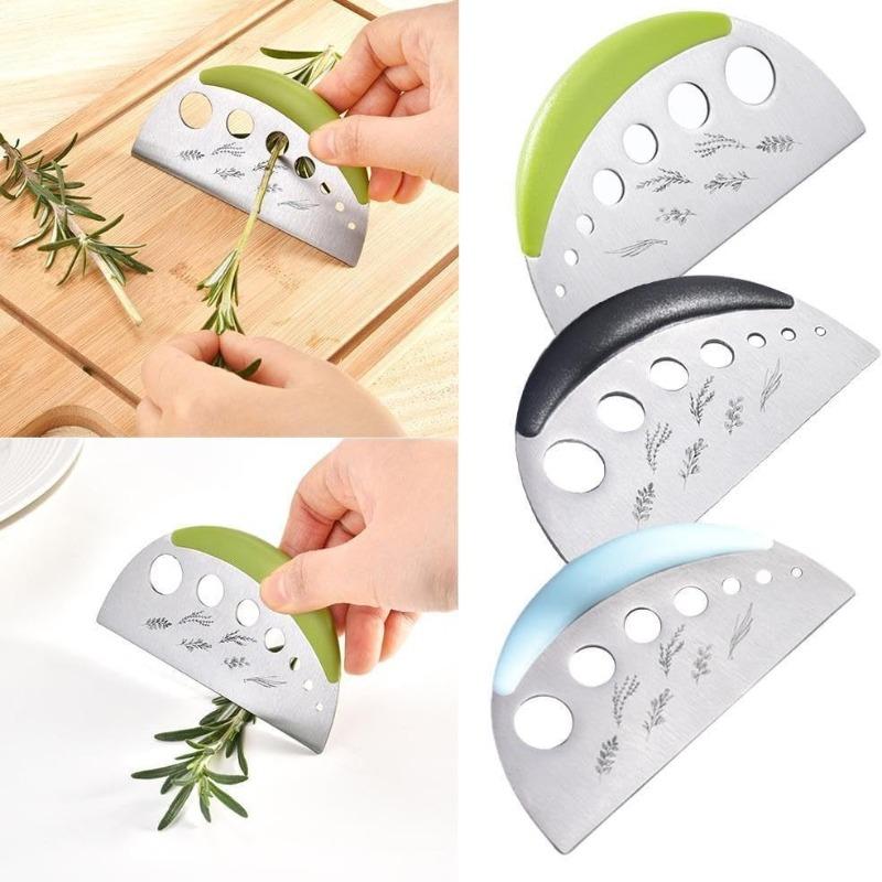 2025 Neu 2 in 1 Kräuterentferner und Kräuterschneider Obst- & Gemüsewerkzeuge Küchenhelfer-Sets