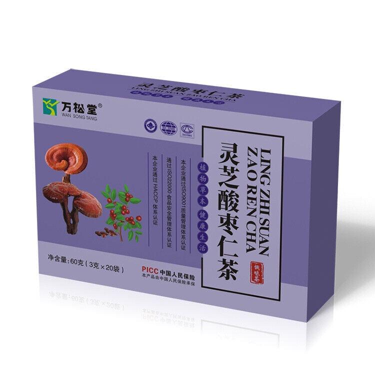 Reishi and Jujube Seed Tea 20 bags/box Ganoderma Lucidum Sour Date Kernel Tea