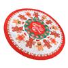 Xmas Tablecloth 60 Inch Round Polyester Anti Fading Tear Resistant Washable Holiday Table Cloth