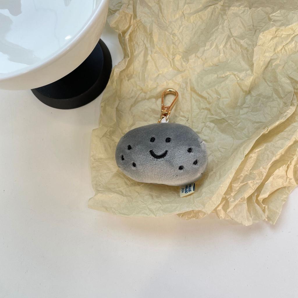 Cute Jeju Island Honey Orange Plush Keychain Soft Smiling Orange And Smiling Little Stone Doll Accessories Girl Kawaii Birthday