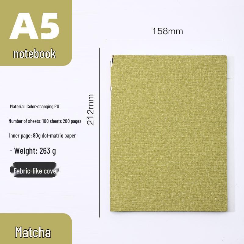 Simple A6 Leather Pocket Notebook with Pen Holder - Ideal for College Students & Business Diaries
