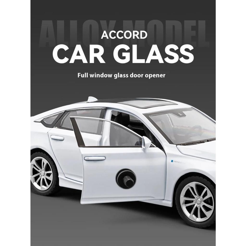 1/24 Scale Honda Accord Limousine Sound & Light Alloy Metal Diecast Car Model Computer Host DIY Product Gift Box for Boyfriend Holiday