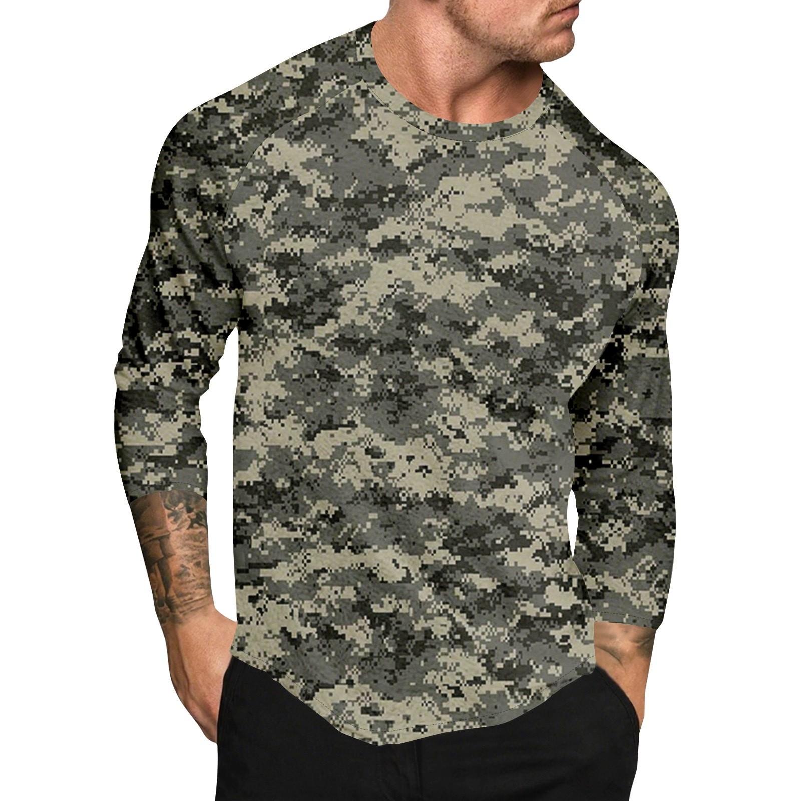 

Мужской топ с короткими рукавами реглан с принтом в стиле камуфляж L