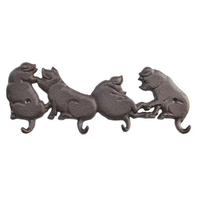 Sturdy Cast Iron Construction 4 Pork Chop Hook for Daily Use In Outdoor and Indoor Spaces