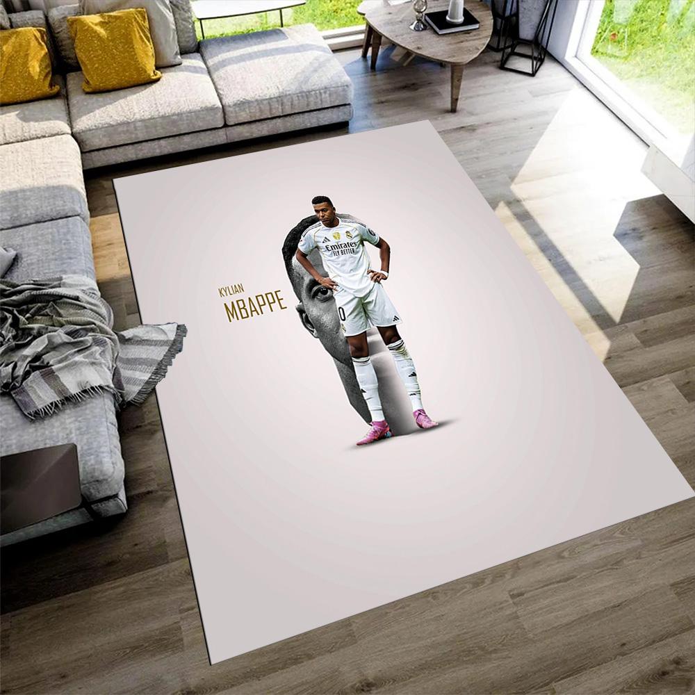 Star Player Kylian Mbappé Floor Mat Suitable for Playrooms Foyer Kitchen Living Rooms Antislip Carpet Anime Office Decor Wedding Party Gift