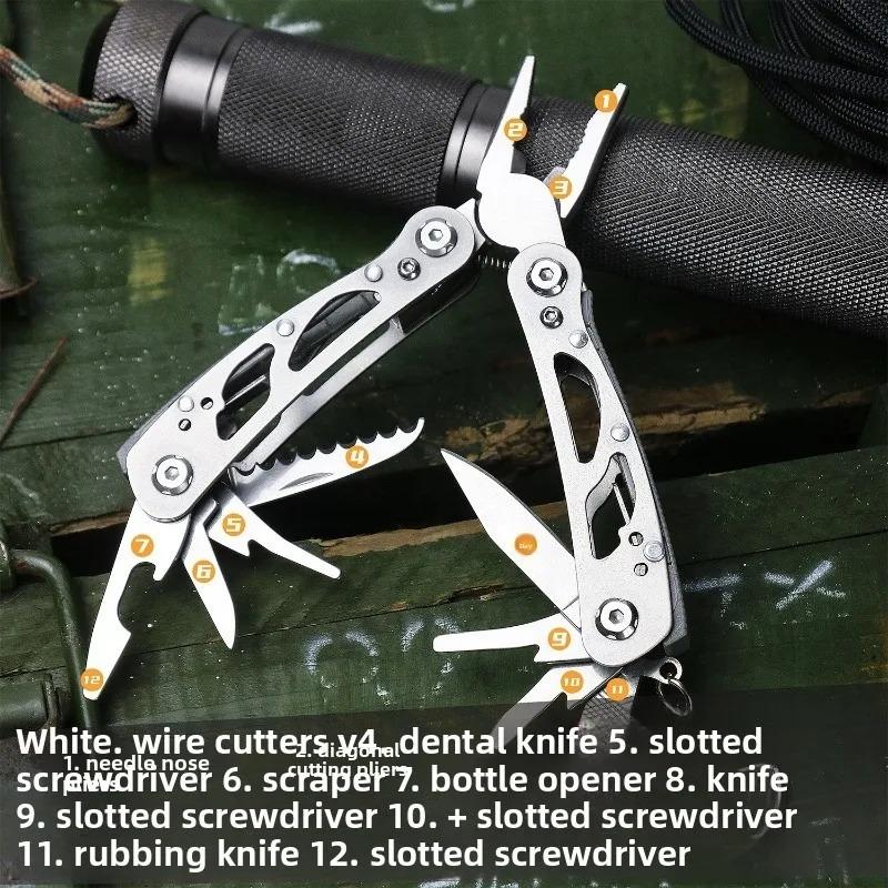 Outdoor All Steel Multifunctional Pliers Mini Function Combination Folding Knife Pliers Home Emergency Tool
