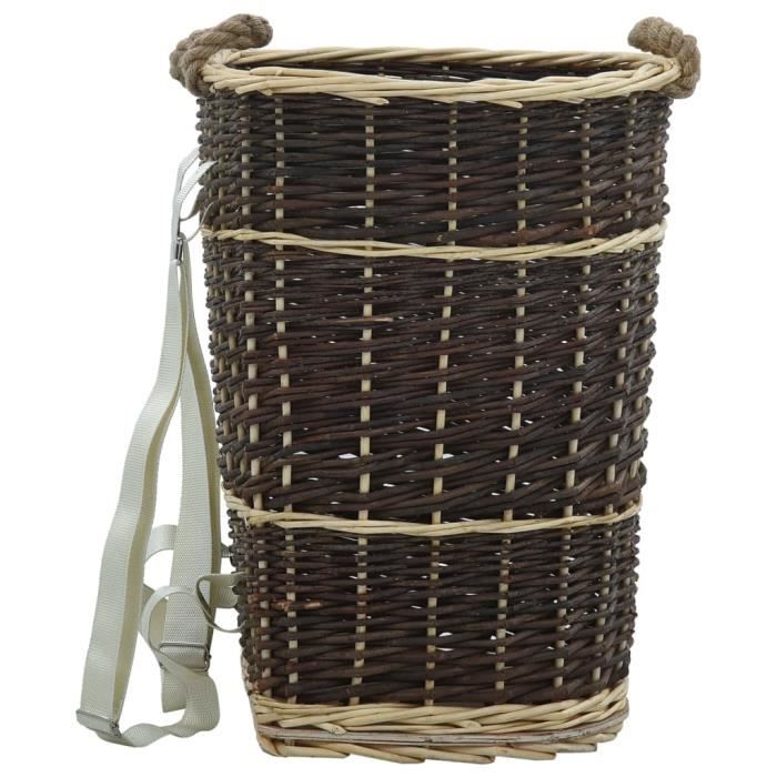 VidaXL Sac à dos bois de chauffage sangles de transport 44,5x37x50 cm