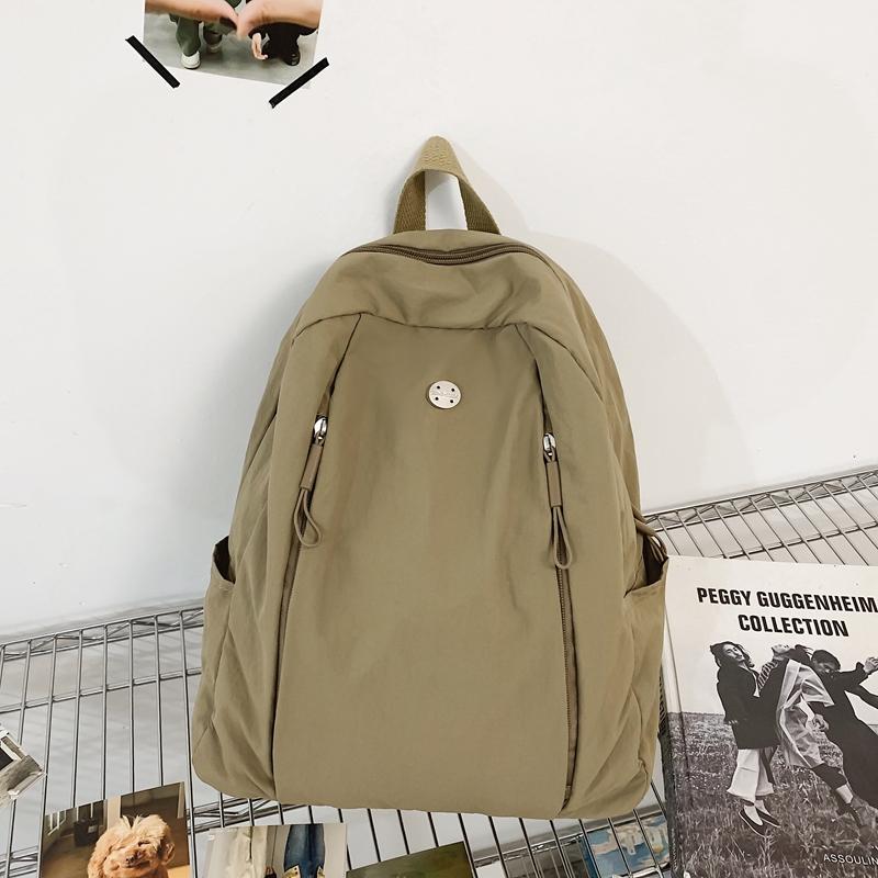 Sac à dos pour femme, sac à dos de sport pour homme, sac d'école de couleur unie pour étudiant
