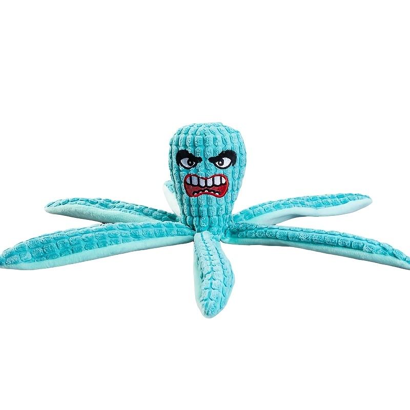 

Interactive Squeaky Octopus Plush Toy for Dogs Cats Durable Chew-Proof Pet Toy with Mental Stimulation Non-Toxic Soft Material синий