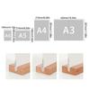 Durable Acrylic Double Sided Tabletop Sign Holder A4 A5 A6 Menu Picture Display Stand With Wood Base For Home Office