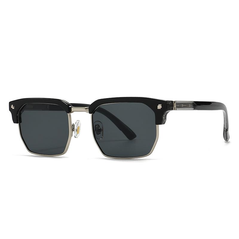 New European and American retro metal modern retro charm box sunglasses men's and women's sunglasses
