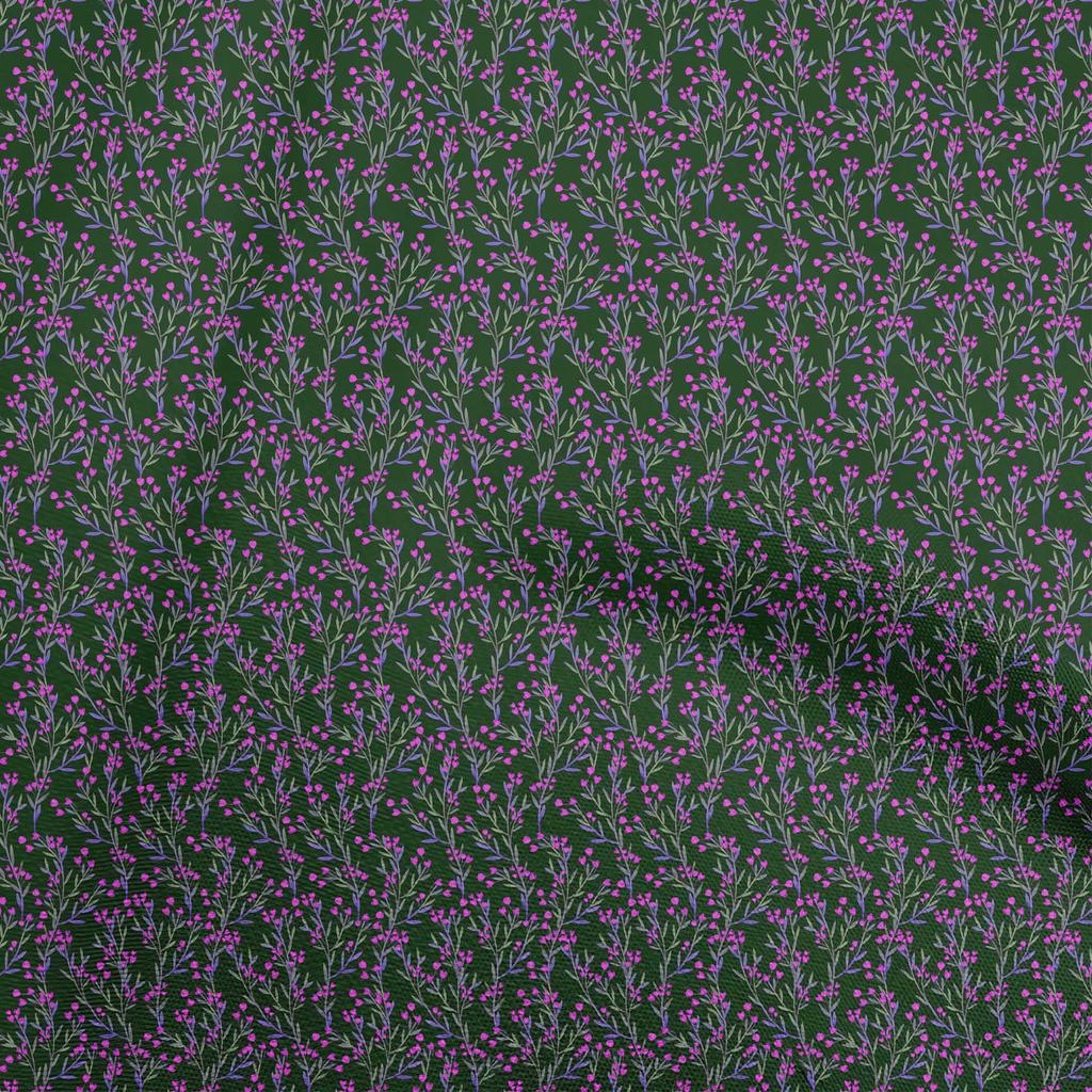 oneOone Cotton Flex Dark Blue Fabric Leaves Sewing Craft Projects Fabric Prints By Yard 40 Inch