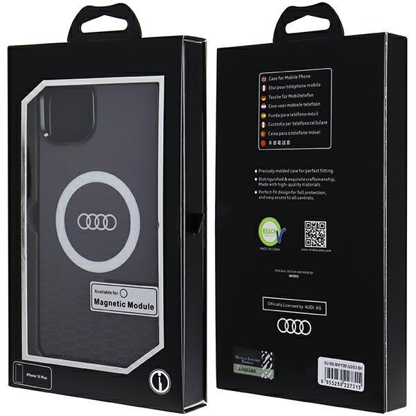 Audi Iml Big Logo Magsafe Case Iphone 15 Plus / 14 Plus 6.7 Czarny/Black Hardcase Au-Imlmip15M-Q5/D2-Bk