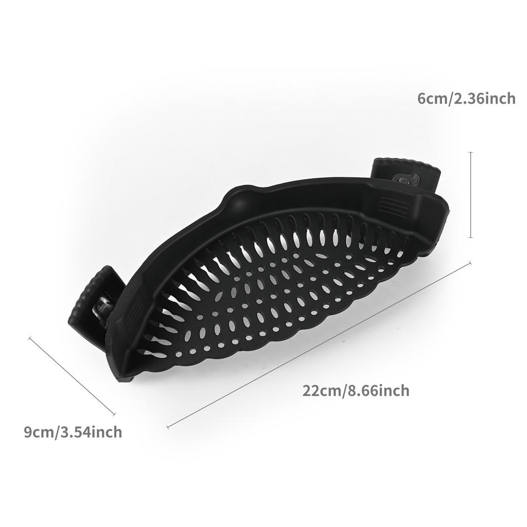 Modern Silicone Colander With Drainage Guard For Vegetable And Fruit Rinsing