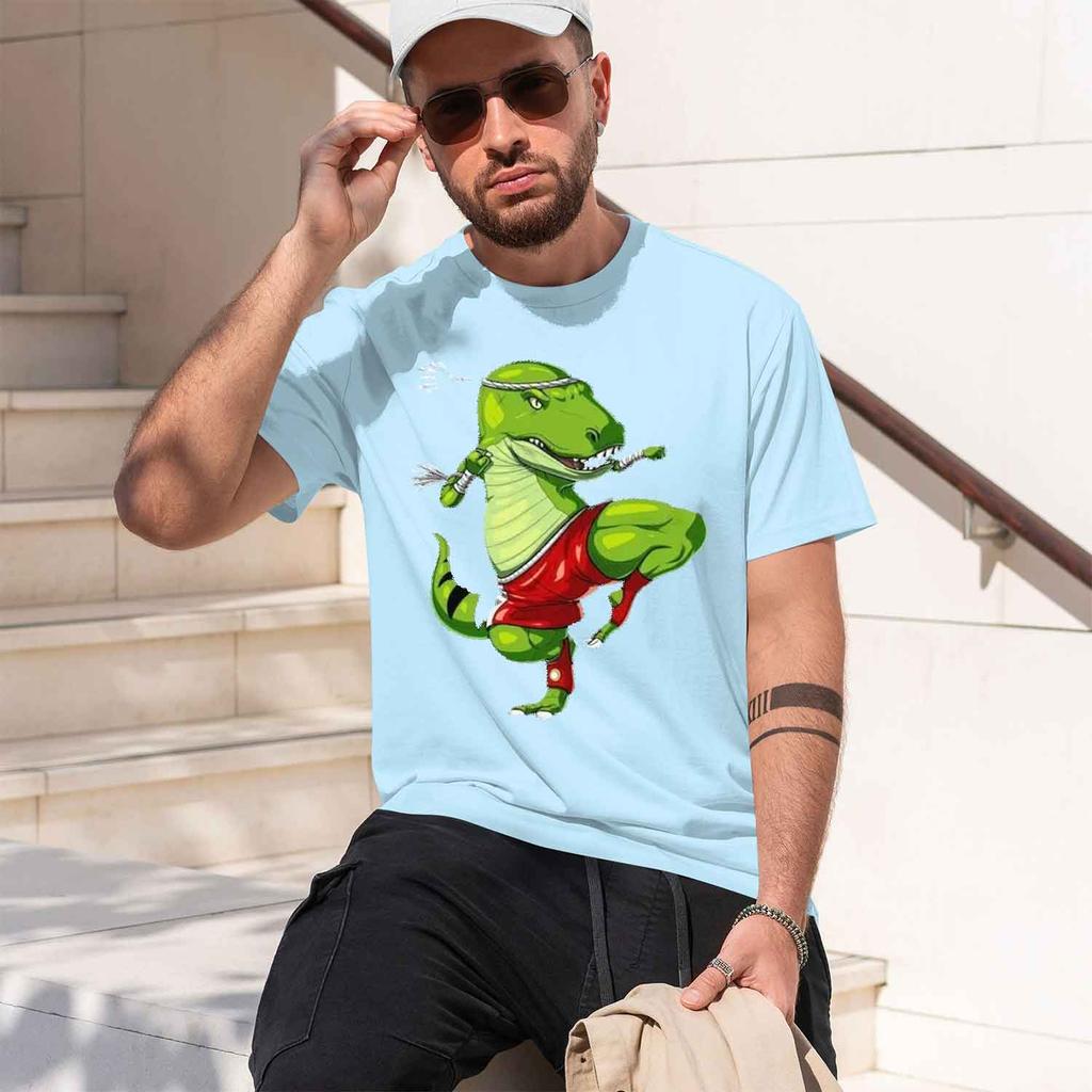 Trex Muay Thai Fighter Tshirt Dinosaur Thai Boxing Tee Graph T Shirts Funny Unisex And Unisex Clothing Vintage Shirts 2026 New Mo