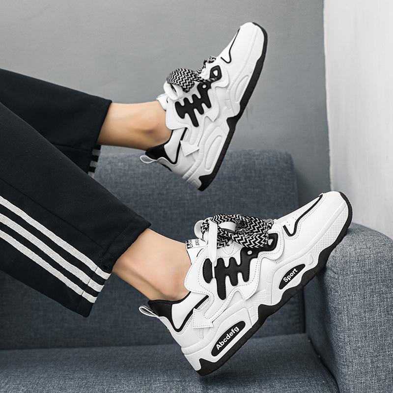 Autumn heightening sports and leisure little white board shoes thick-soled inner heightening dad shoes