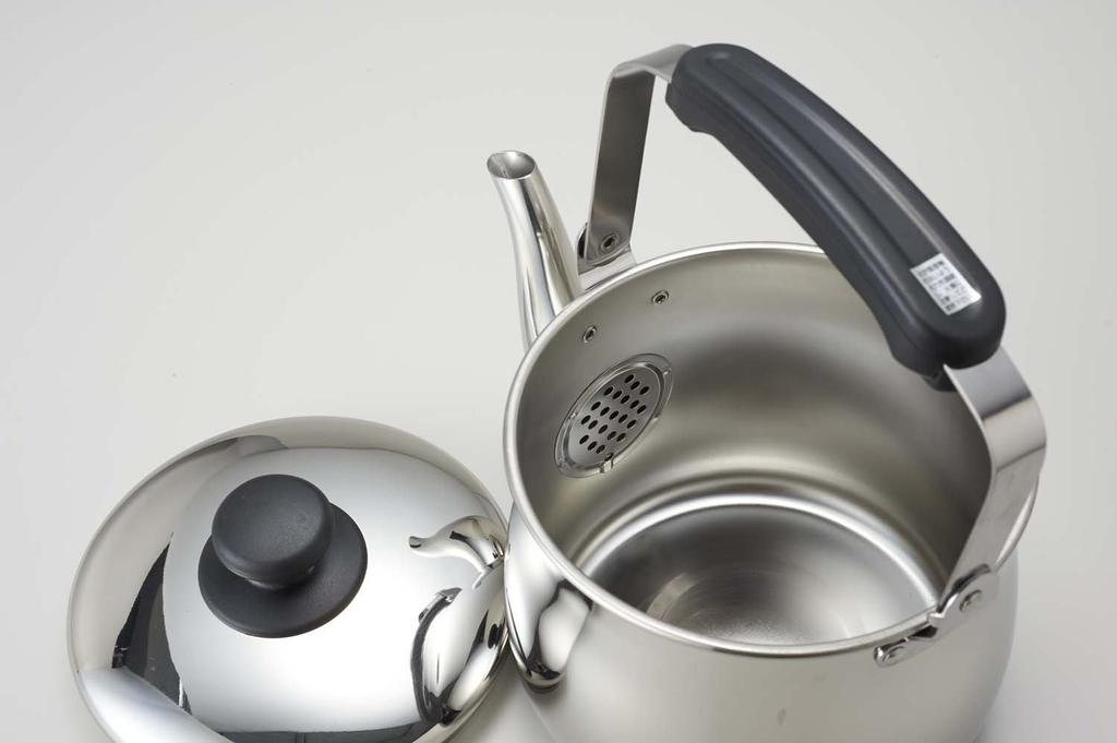 Pearl Metal Waco Trading Approximately 240mm Wide x 170mm Deep x 240mm Wide Induction Stainless Kettle, Silver, High, 2.5L Mouth, Compatible, Steel,