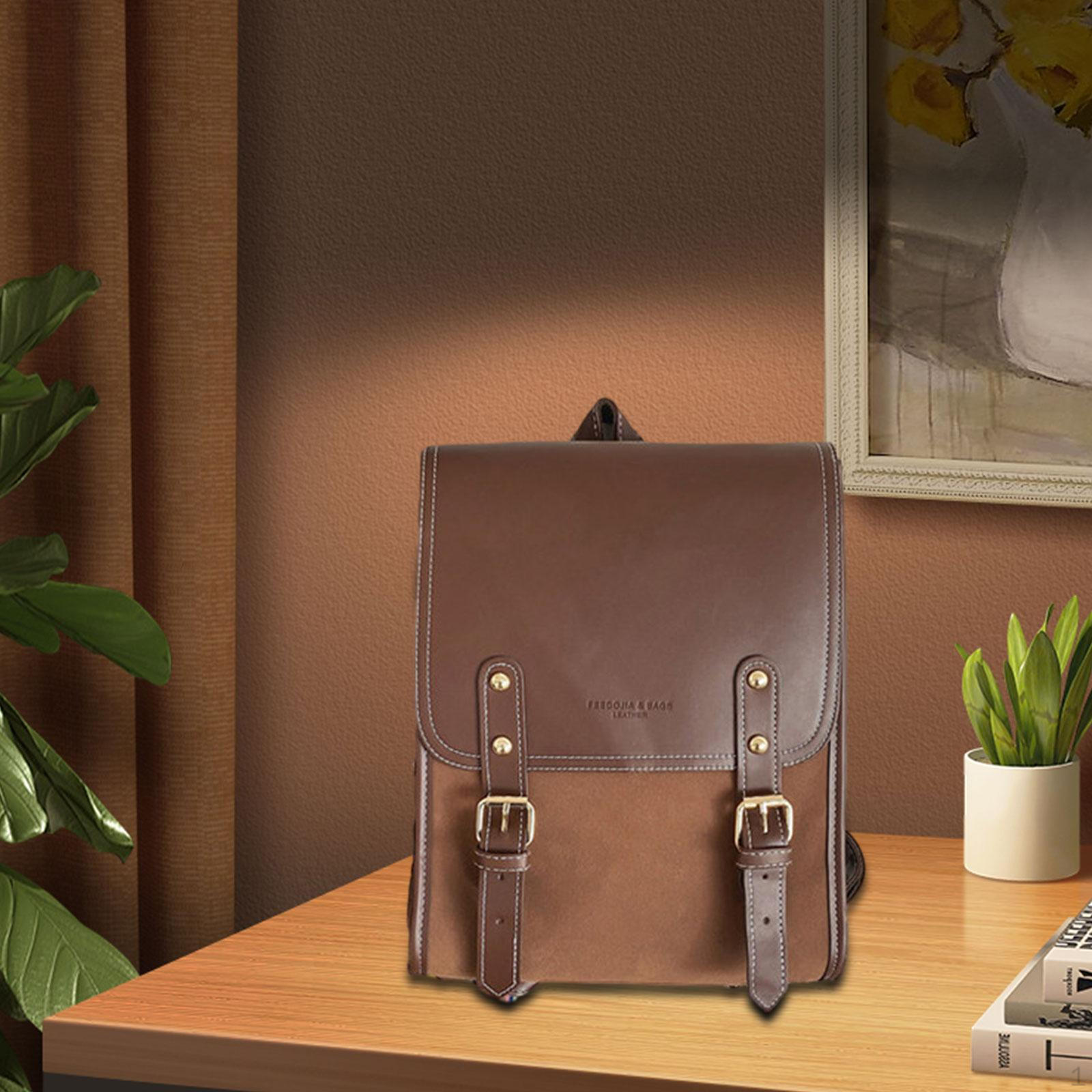 

Жіночий шкіряний рюкзак Шкільний рюкзак для активного відпочинку на природі коричневий