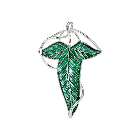 Women Brooch Leaf Shape Enamel Oil Dripping Plant Style Anti-slip Polished Coat Collar Bag Scarf Hat