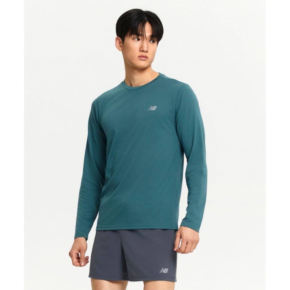 

New Balance Nbnde4p111 Мужская футболка с длинным рукавом, зеленая 40 GREEN/M 095