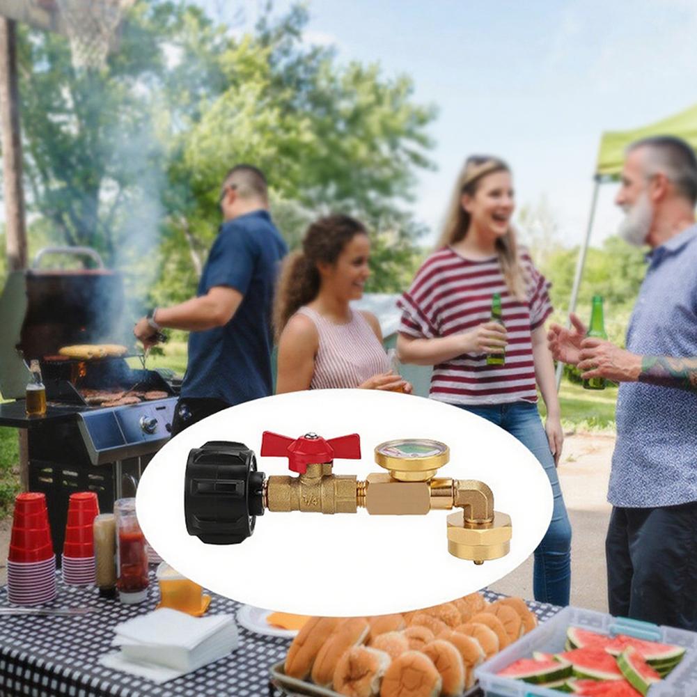 Gas Pressure Regulator Propane Gas Level Indicator Gas Meter and Leak Detector for Barbecues Motorhome Camping Heater
