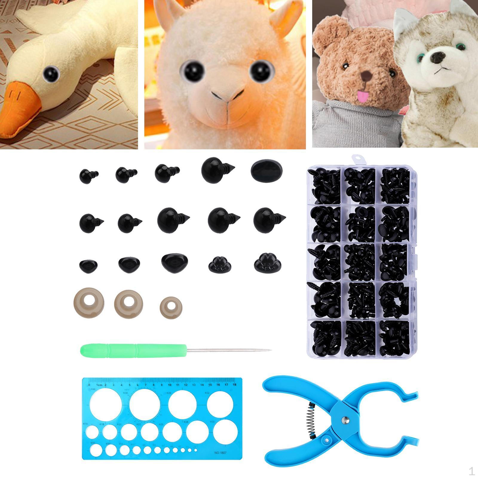 Набор инструментов для вязания крючком кукольных глаз Установка амигуруми Простая в использовании профессиональная синий
