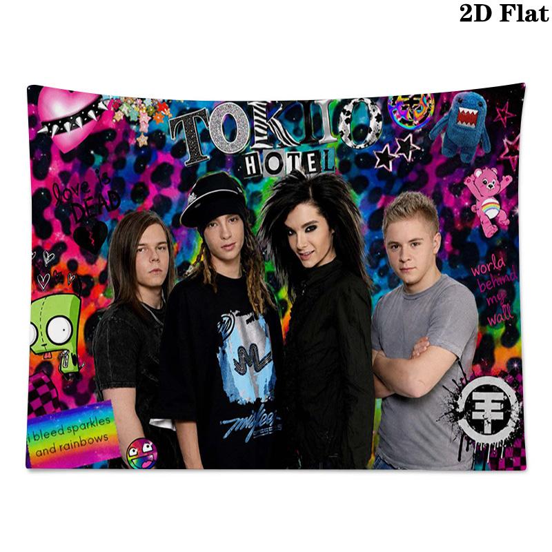 TH Band Wall Tapestry Aesthetic Wall Hanging Printed Fabric Blanket Decorative Tapestries for Bedroom Living Room Home Decor