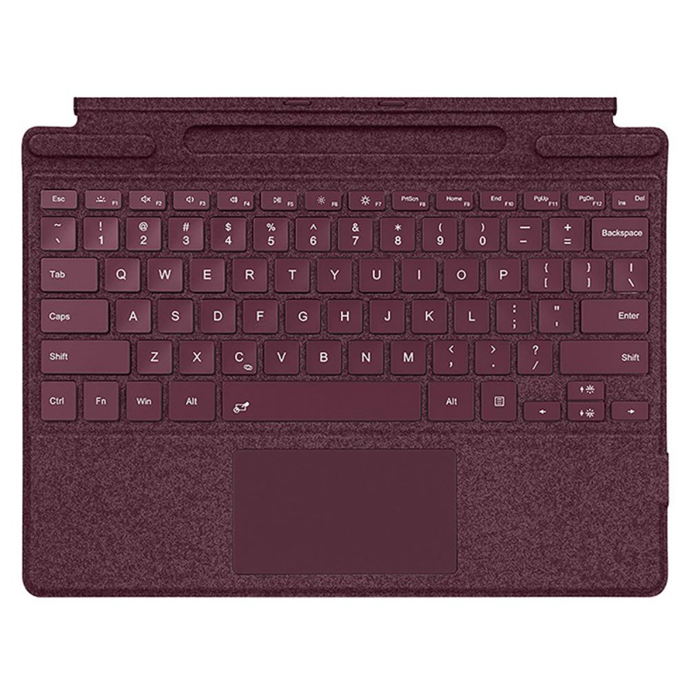 Renkli Arkadan Aydınlatmalı Manyetik Kablosuz Şarjlı Microsoft Surface Pro 9 için Bluetooth Klavye