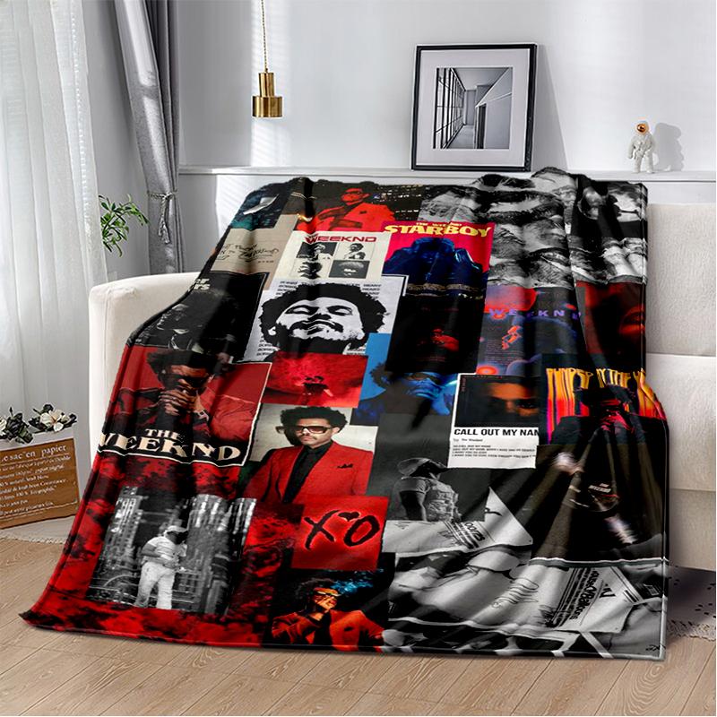 Manta 3D The Weeknd X.O Cantante R&B, Manta Suave para Hogar Dormitorio Cama Sofá Picnic Viaje Oficina Manta Cubierta Regalo Niños