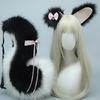 Dog Foxes Wolf Animal Cosplays Costume Ears Headbands Tail Dog Ears Headbands Tail