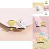 Unique Creative Cartoon White Dove Owl Trophy Style Metal Badge Fun Animal Pin