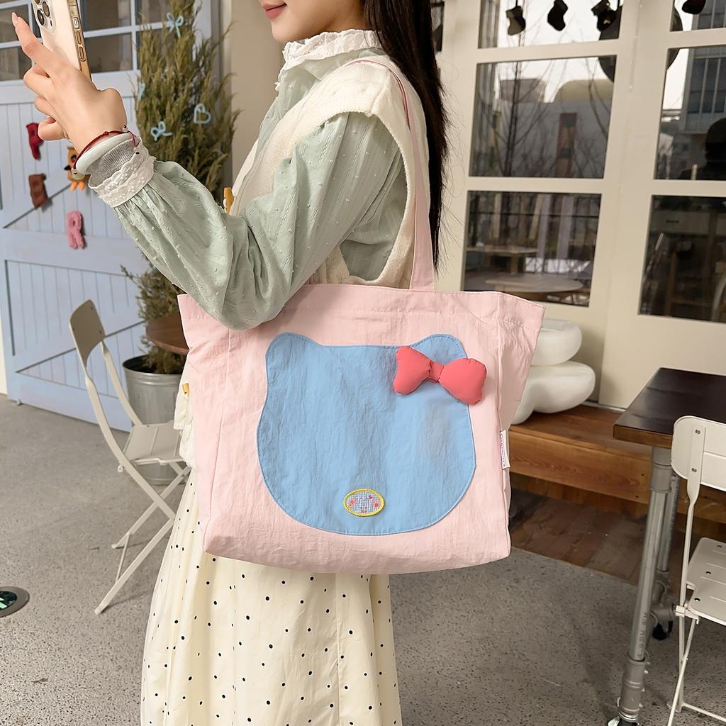 Fashionable Large Capacity Versatile Korean Style Tote Bag for Women, Cute Girl Commuter Single Shoulder Handbag