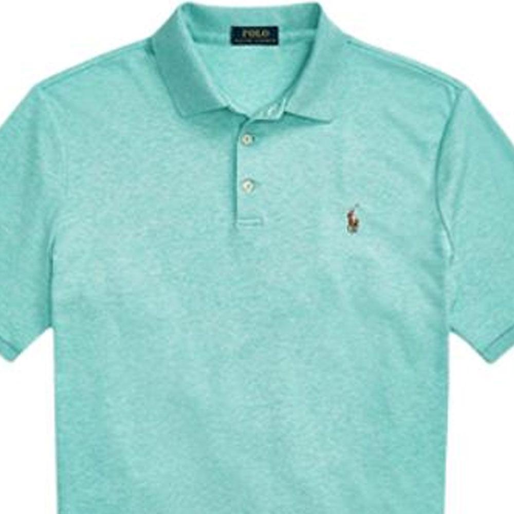 Polo Ralph Lauren Solid Color Logo Embroidered Pullover Casual Loose Short Sleeve Polo Shirt Men tops Mint-Green 710870645-009
