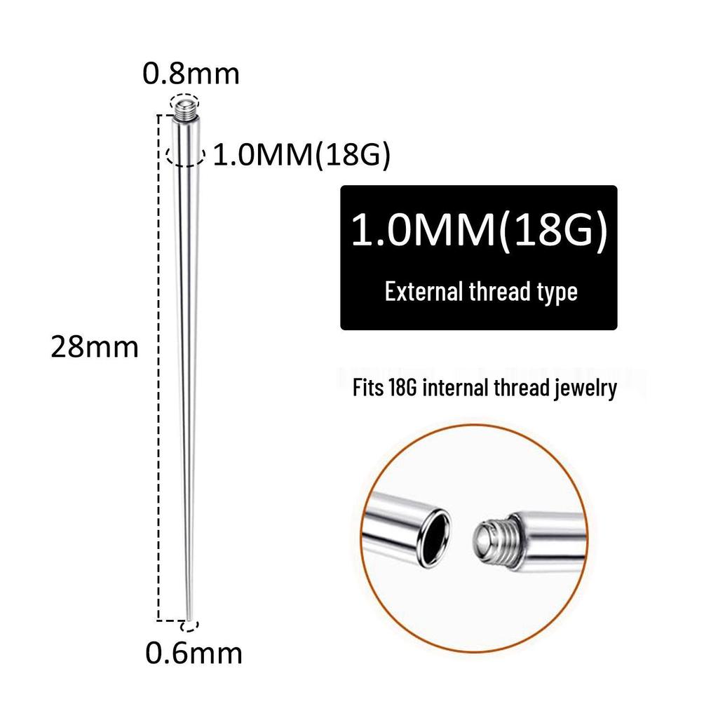 316 Stainless Steel Threaded Guide Pin for Piercing and DIY Tool