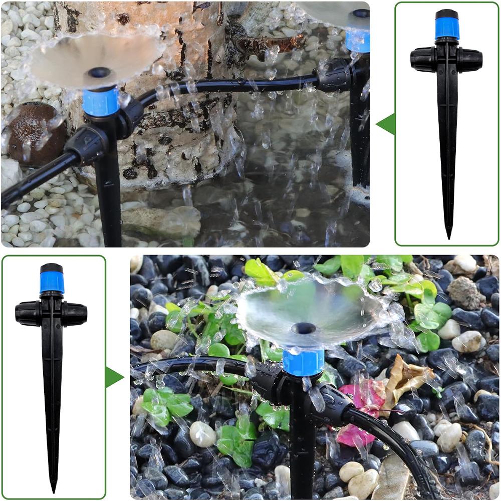 Spiked Sprinkler Drip Irrigation Kit, Automatic Plant Watering System for Greenhouse Garden, DIY Irrigation Equipment Set