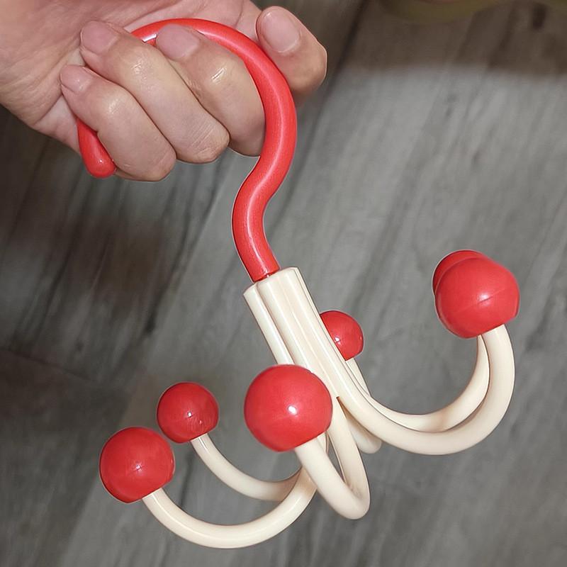 Six Rotating Claw Hook Household Clothing Holder Multifunctional Storage Rack