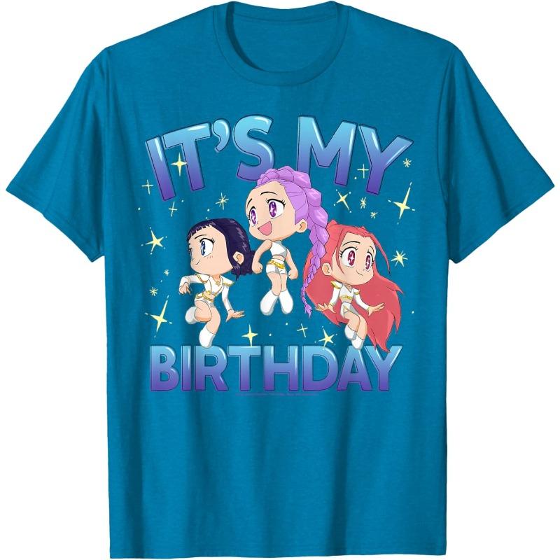 Kpop Dämonenjäger Geburtstag Chibi Gruppe T-Shirt | Trendige Fanbekleidung für Erwachsene