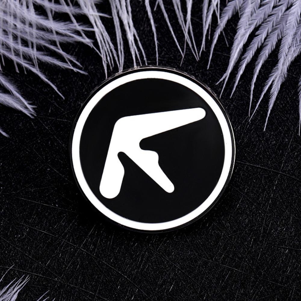 Mini Aphex Twin Logo Pin Copper Decorate Jewelry Memorable Clothing Accessories