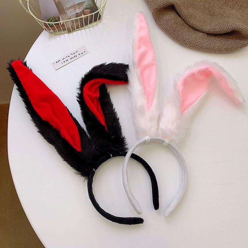 1Pc Christmas Rabbit Long Ear Headband For Women: Cosplay Bunny Girl Cute And Funny Headband Accessory