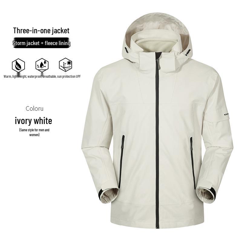 

Премиальная водонепроницаемая трехслойная ветрозащитная куртка-ветровка с логотипом на заказ для мужчин и женщин L (120-135 Jin)