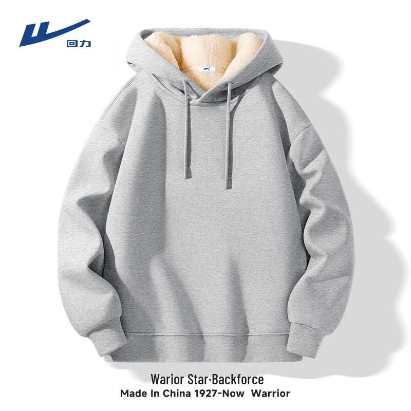 Warrior Men s Winter Fleece-Lined Hooded Sweatshirt L