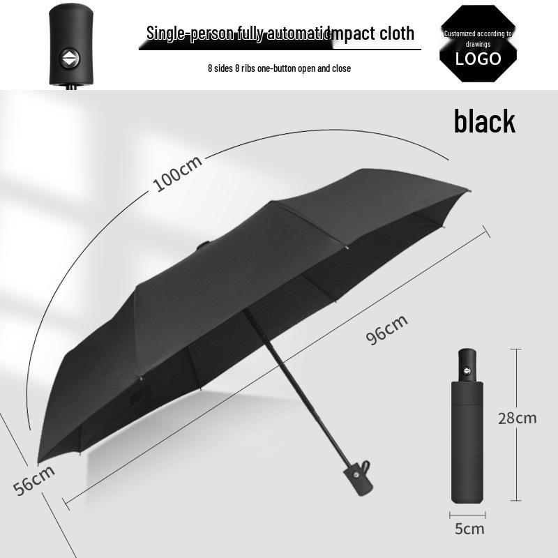 Automatic 60-Rib Folding Umbrella with UV Sun Protection
