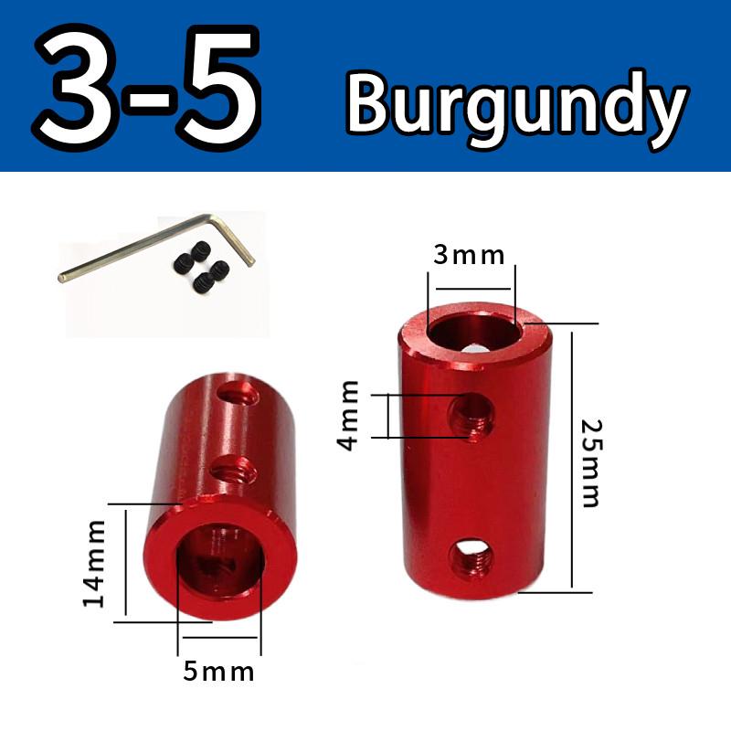 Burgundy/Sky Blue/Royal Blue Aluminum Alloy Colored Coupling Length:25mm Specification:3~10 Full Series Rigid Coupling Set Screw