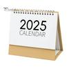 2025 Skrivebordskalender Small Stand Up Double-Coil Binding Månedlig kalender Dagsplanlegger Event Markeringstabell Kalender for hjemmekontorskole