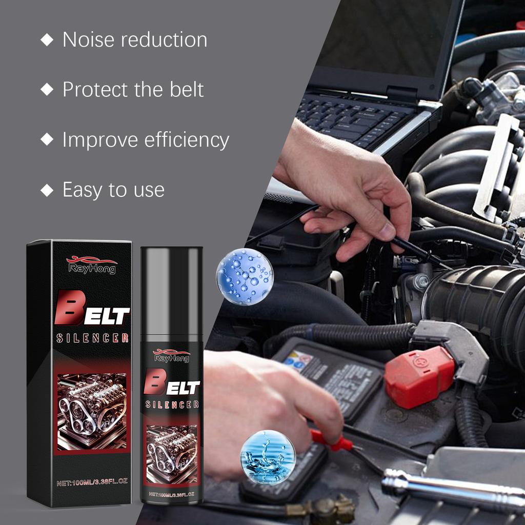 US EU Local Warehouse Car Belt Noise Eliminator Spray, eliminates squeaking noises of engine belts, prevents belt aging and cracking, lubricates and