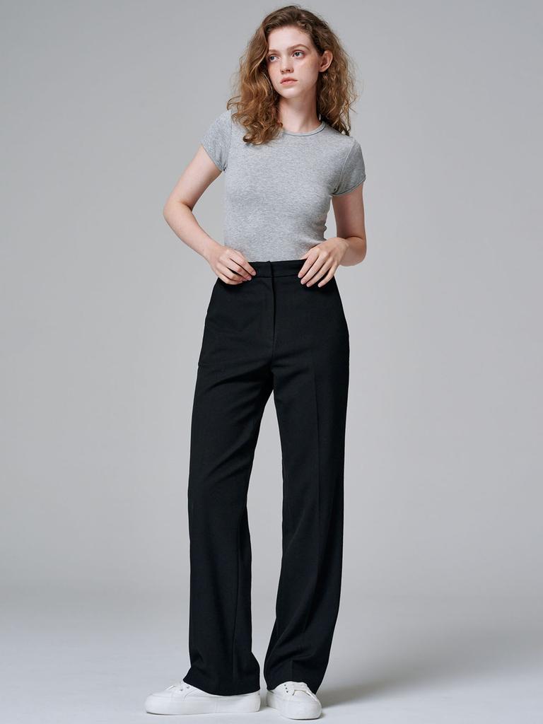 Marop 2115 Stretch Semi-Wide Pants (Black)