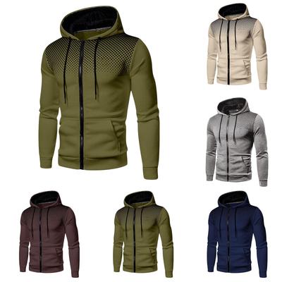 2024 Men's Casual Hooded Cardigan Sweatshirt for Autumn/Winter Fashion