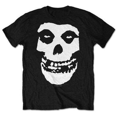 Camiseta unissex Misfits Classic Fiend Skull Black Punk Rock Merch