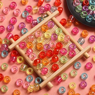 100 Τεμ. 5.5mmx8.5mm Βραχιόλια Ακρυλικές Χάντρες Spacer Χάντρες Pony Κατασκευή Κοσμημάτων Για DIY Χειροτεχνία Προμήθειες Μαλλιών