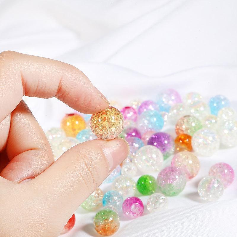 Acrylic Iridescent Floral Bubble Beads for DIY Jewelry Accessories